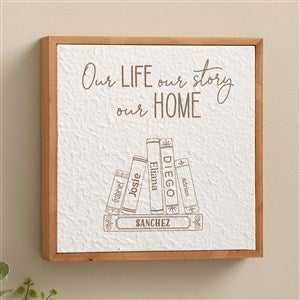 Family Story Personalized Pulp Paper Sign 10x10 - 48346-M