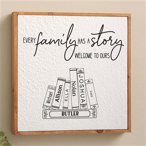 Family Story Personalized Pulp Paper Sign 14x14 - 48346-L