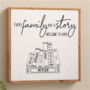 Family Story Personalized Pulp Paper Wall Art - 14x14 - 48346-L