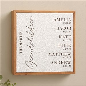 Grandkids Birthdate Personalized Pulp Paper Sign 10x10 - 48347-M