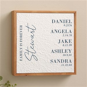 Family Birthdate Personalized Pulp Paper Sign 10x10 - 48348-M