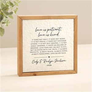 Love is Patient Personalized Pulp Paper Sign 6x6 - 48349-S