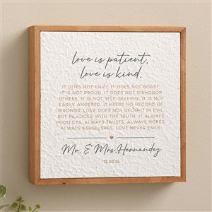 Love is Patient Personalized Pulp Paper Sign 10x10 - 48349-M