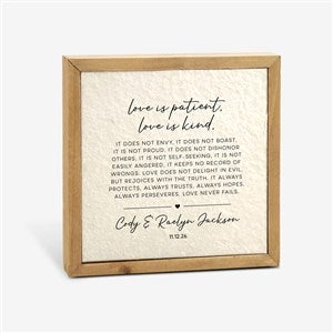 Love is Patient Personalized Pulp Paper Sign 6x6 - 48349-S