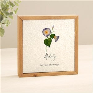 Birth Month Flower Personalized Pulp Paper Sign 6x6 - 48350-S