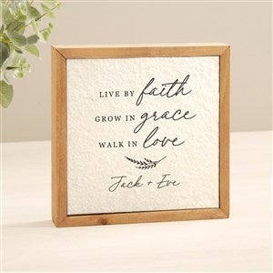Live By Faith Personalized Pulp Paper Sign 6x6 - 48351-S