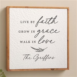Live By Faith Personalized Pulp Paper Sign 14x14 - 48351-L