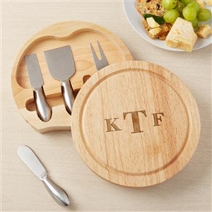 Classic Celebrations Personalized Round Cheese Board  Tools Set - 48356