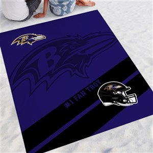 NFL Baltimore Ravens Personalized Beach Blanket - 48376
