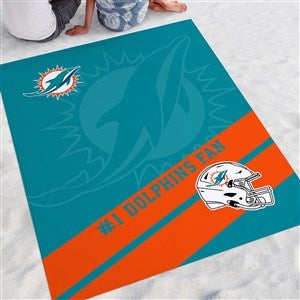 NFL Miami Dolphins Personalized Beach Blanket - 48385
