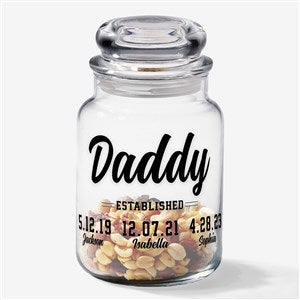Established Personalized Glass Treat Jar - 48401