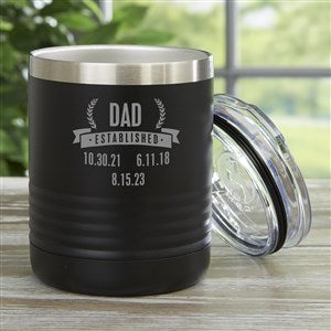 Date Established Personalized 10 oz. Stainless Steel Tumbler- Black - 48402-B
