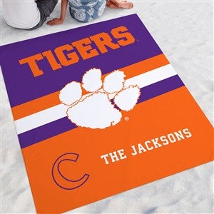 NCAA Clemson Tigers Personalized Beach Blanket - 48415