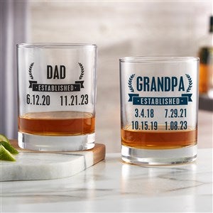 Date Established Custom Printed Whiskey Glass - 48431