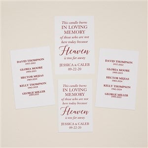 Wedding Memorial Personalized Set of 4 Replacement Panels - 48446-S