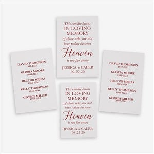 Wedding Memorial Personalized Set of 4 Replacement Panels - 48446-S