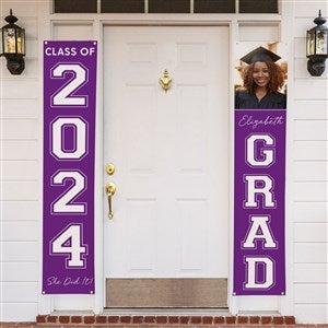 Collegiate Year Personalized Photo Door Banner Set of 2 - 48464