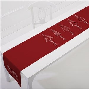 Scripted Names Personalized Christmas Tree Table Runner - Medium - 48554-M