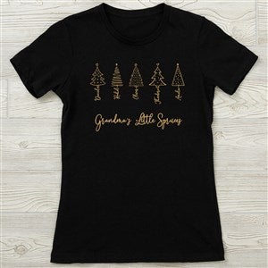 Scripted Name Christmas Tree Personalized Fitted T-Shirt - Next Level - 48568-NL