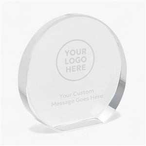 Personalized Logo Round Crystal Award Large - 48572-L
