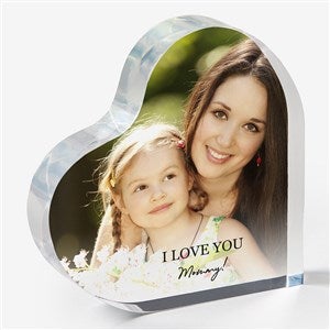 Photo and Text Personalized Colored Heart Keepsake - 48581