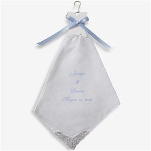 Something Blue Personalized Wedding Handkerchief - 4867