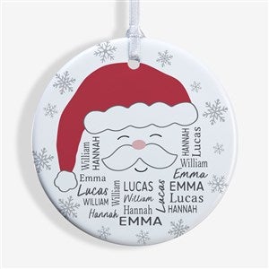 Santa Repeating Name Personalized Ornament-2.85 Glossy - 1 Sided - 48681-1S