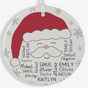 Santa Repeating Name Personalized Ornament - Large - 48681-1L