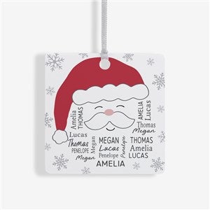 Santa Repeating Name Personalized Ornament-2.75 Metal - 1 Sided - 48681-1M