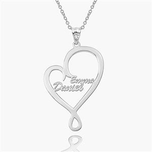 Personalized Family Hugging Heart Pendant - Two Names - 48692D-2