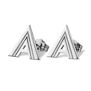 Personalized Initial Earrings-Silver - 48693D-S