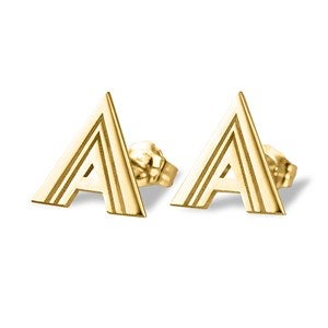 Personalized Initial Earrings-Gold - 48693D-GP