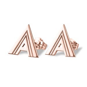 Personalized Initial Earrings-Rose Gold - 48693D-RG