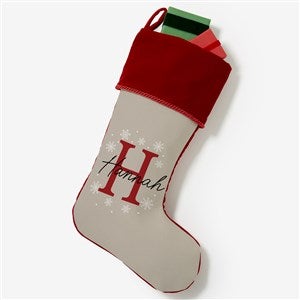 Initially Christmas Personalized Burgundy Christmas Stockings - 48706-B