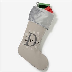 Initially Christmas Personalized Grey Christmas Stockings - 48706-GR