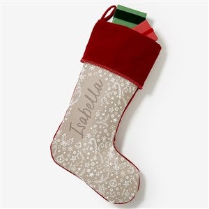 Holiday Delight Personalized Burgundy Christmas Stockings - 48709-B