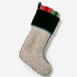 Holiday Delight Personalized Green Christmas Stockings - 48709-G