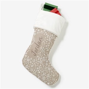 Holiday Delight Personalized Ivory Christmas Stockings - 48709-I