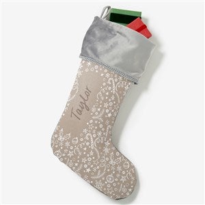 Holiday Delight Personalized Grey Christmas Stockings - 48709-GR