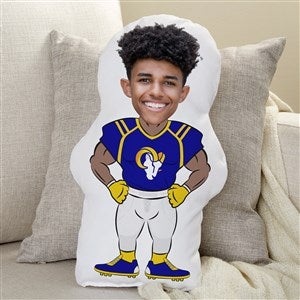 Los Angeles Rams Personalized Photo Character Throw Pillow - 48736