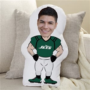 New York Jets Personalized Photo Character Throw Pillow - 48739