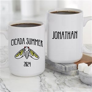 Cicada Invasion Personalized Coffee Mug 15 oz.- White - 48764-L