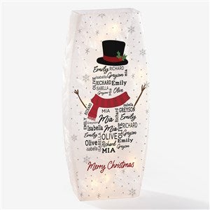 Snowman Repeating Name Personalized Christmas Tabletop Light - Large - 48774-L