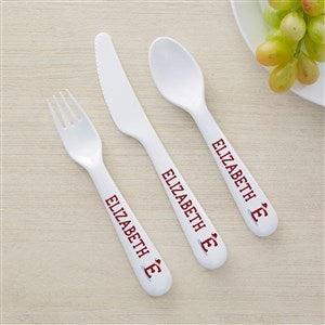 Initially Santa Personalized Kids 3pc Utensil Set - 48787-U