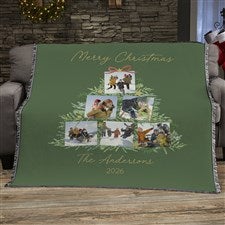 Holiday Moments Personalized Christmas 56x60 Woven Throw Blanket - 48800-A