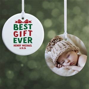Best Christmas Gift Personalized Baby Ornament- 2.85 Glossy - 2 Sided - 48812-2