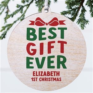 Best Christmas Gift Personalized Baby Ornament- 3.75 Wood - 1 Sided - 48812-1W