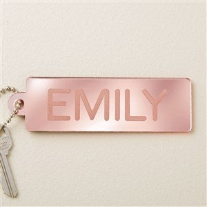 Classic Style Personalized Acrylic Keychain - Gold - 48847-RG