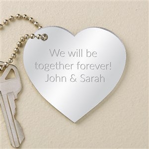 Were Engaged Personalized Silver Mirrored Heart Acrylic Keychain - 48852-S
