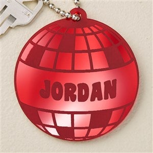 Disco Ball Personalized Acrylic Keychain - Red - 48863-R